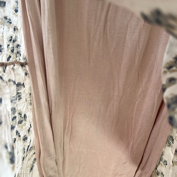 NWOT Elena Baldi Italian Silk Blend Floral Tierred Midi Dress in Blush - Size M - Picture 4 of 8